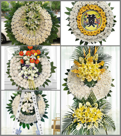 山东青岛即墨市灵山镇河南一村花圈速递